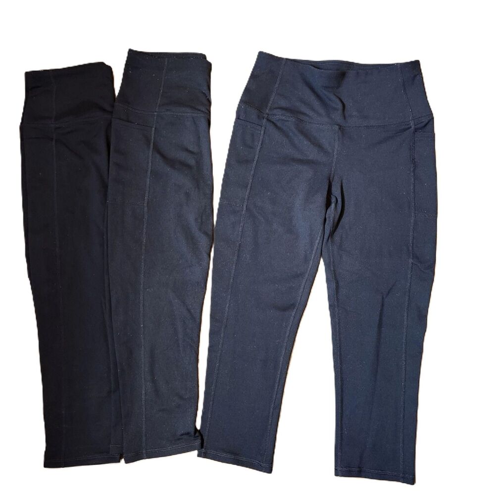 Skechers Go Walk Leggings Bundle of 3 Women’s Small Black Mid Calf